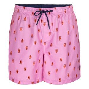 Hot Tuna Mens Lobster Relaxed Fit Swim Shorts / Pink